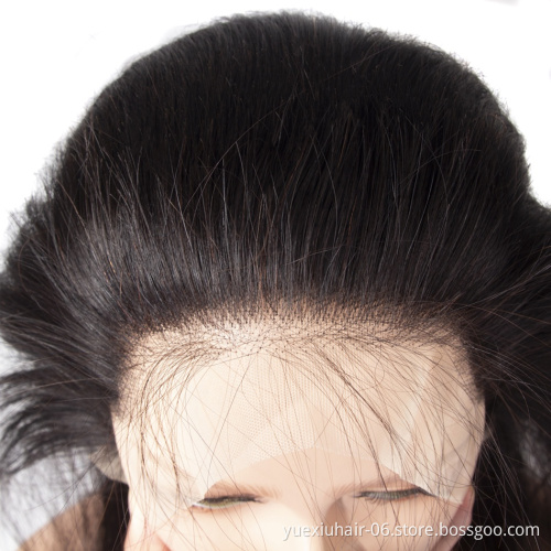 Transparent HD Lace Frontal Full Cuticle Aligned Straight Virgin Hair Pre Plucked Swiss Lace Closure Frontal for Women
